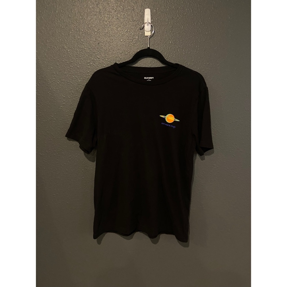 Old Navy Black Tee with Planet Graphic